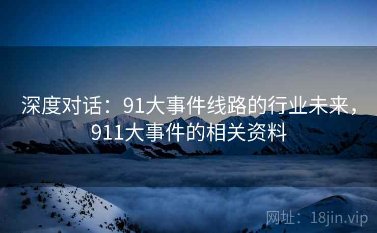 深度对话：91大事件线路的行业未来，911大事件的相关资料